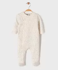 Pyjama en coton à motifs fleuris avec fermeture devant bébé fille