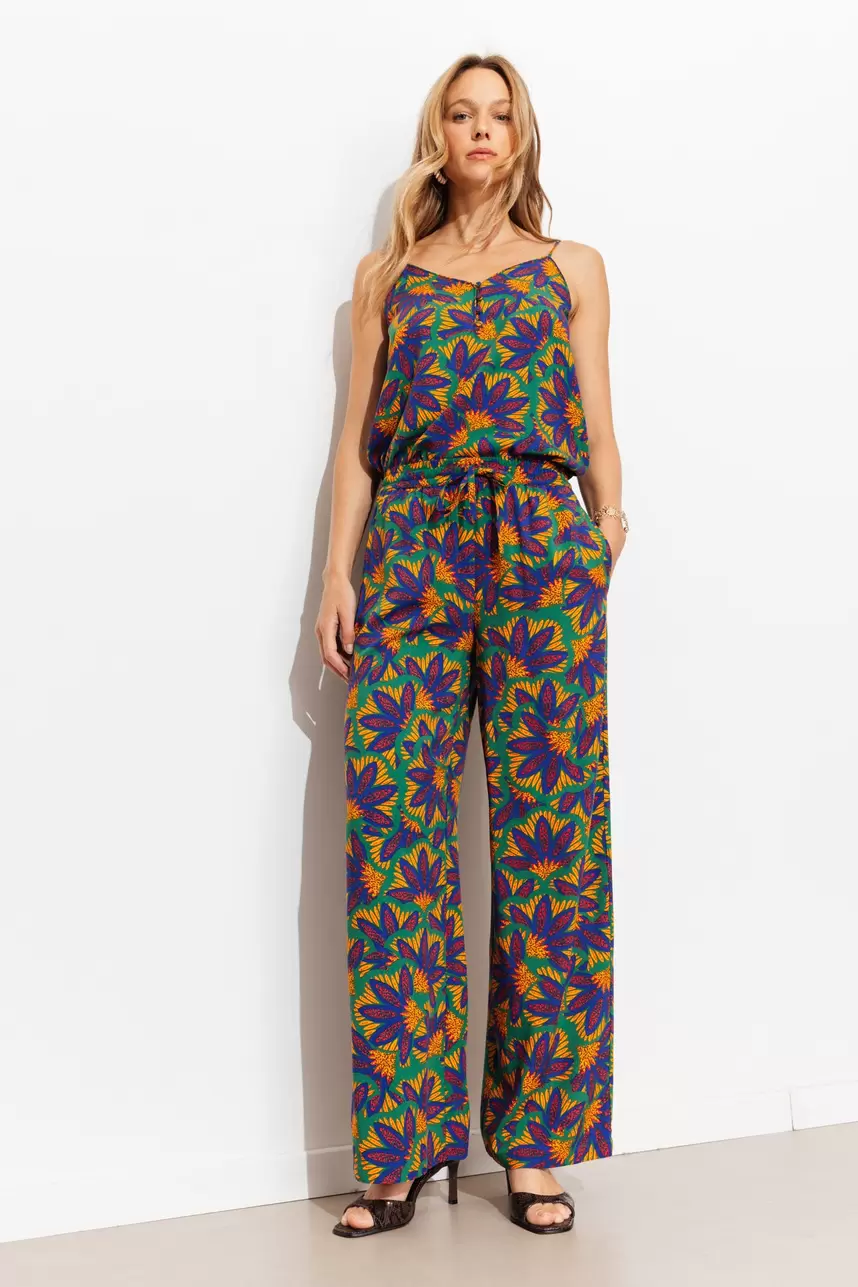 Top fleuri à bretelles Femme