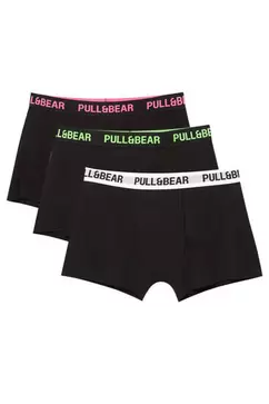 Lot de 3 boxers noirs taille fluo