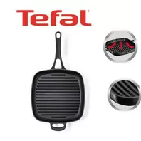 Tefal مقلاة شواء مربعة من الحديد الصلب 25 سم E2139155 جيمي أوليفر
