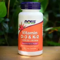 Now Foods فيتامين د 3 وك2 ، 120 ، مناعة ، صحة العظام ، كبسولات نباتية