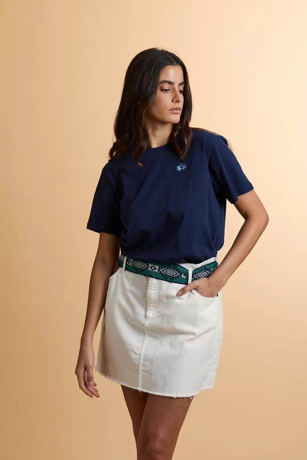 Women’s cotton jersey T-shirt with logo – Casta