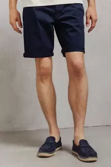 Bermuda chino slim à ceinture uni
