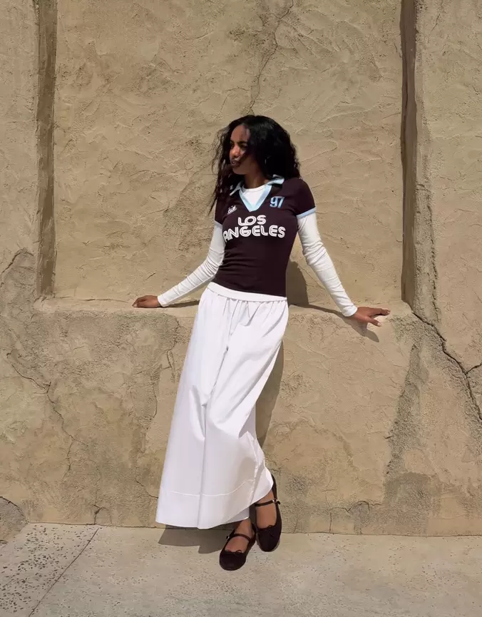 Jupe-culotte en popeline