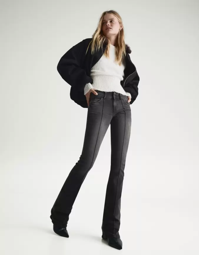Jeans bootcut taille basse