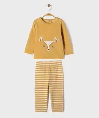 Pyjama en velours 2 pièces à motif renard bébé garçon