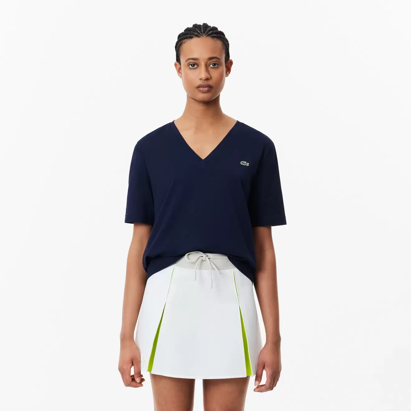 T-shirt relaxed fit coton doux col V
