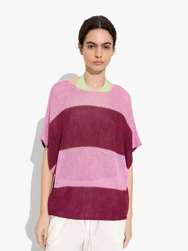 Pull en maille fine avec rayures