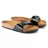 Birkenstock مدريد بيركو فلور ببراءة إختراع أسود (N)