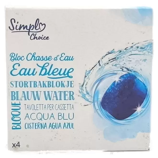 Bloc WC Eau Bleu Carrefour 4 unités