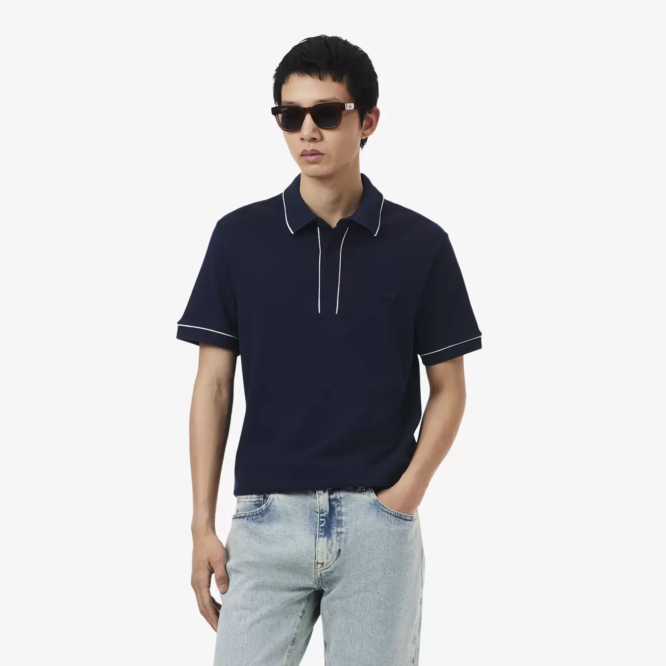 Polo Paris regular fit en Piqué stretch