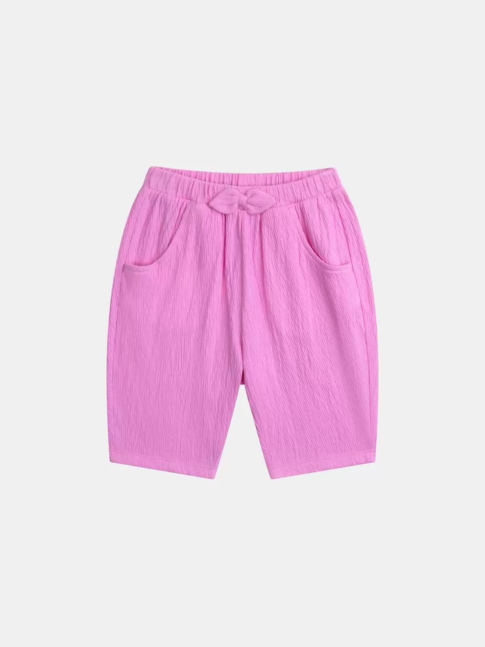 Pantalon rose bonbon à noeud pour bébé fille