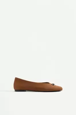 Metal detail ballet flats
