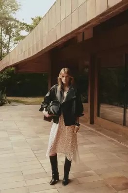 Oversize leather effect bomber jacket