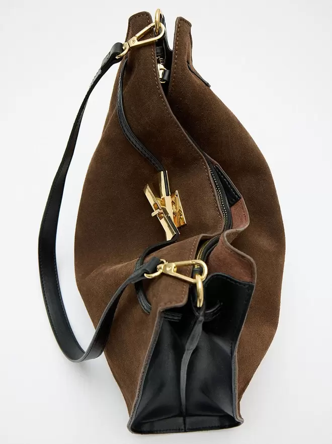 Sac à épaule en cuir avec détail de ceinture