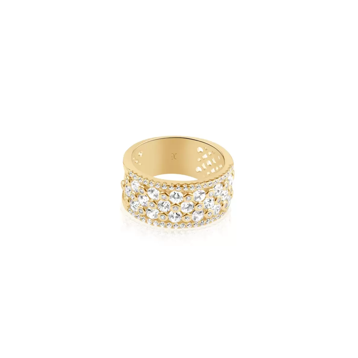 Bague Excellence Plaqué Or 18K 3Mic