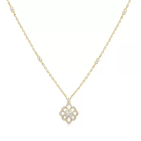 Collier flower Excellence Plaqué Or 18K 3Mic