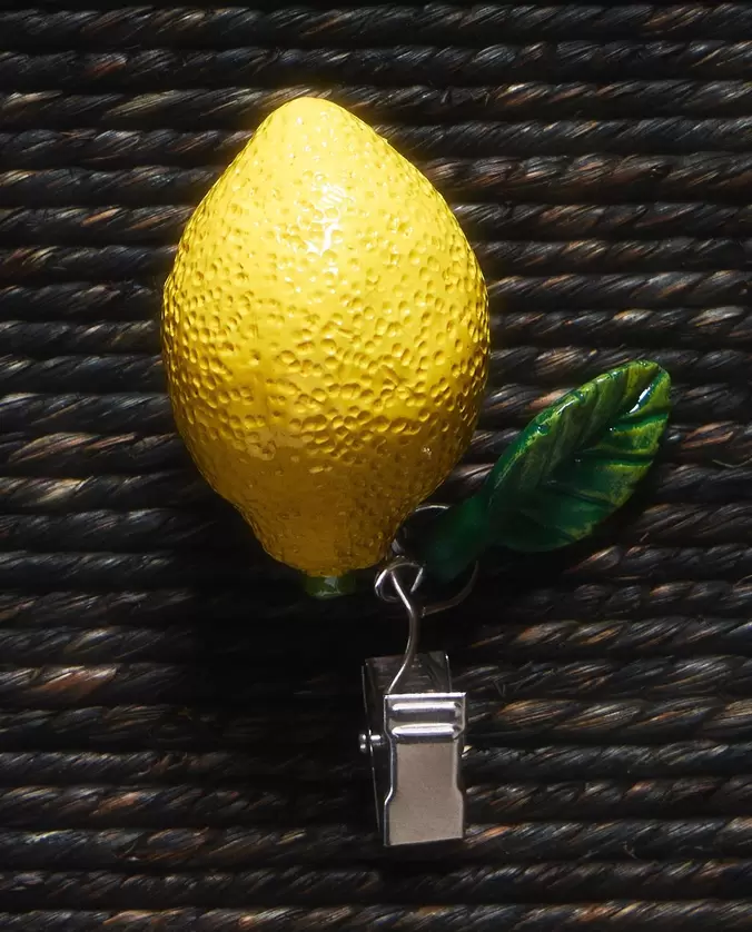 LOT DE 4 PINCETTES À NAPPE CITRON