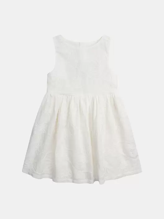 Robe écrue découpe cœur pour fille