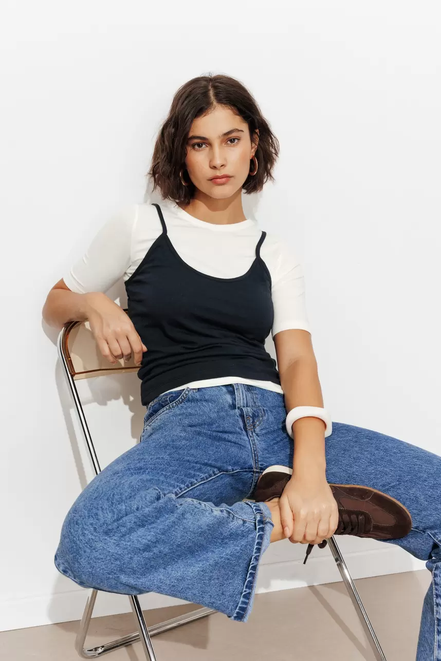 T-shirt oversize à pois