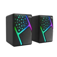 Jedel Haut Parleur Gamer RGB, Baffes Haut-Parleurs Gaming USB Pour PC Portable Ordinateur