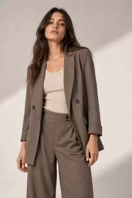 VESTE RAYÉE À REVERS