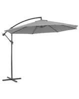PARASOL AVEC MANIVELLE DAIM 300CM SOCLE CROISÉ GRIS