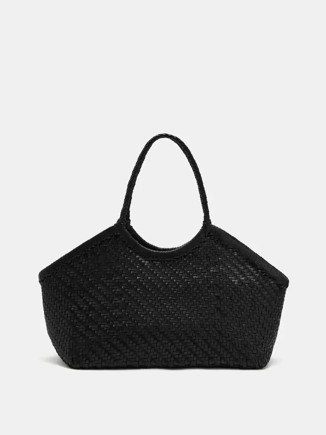 Sac shopper en cuir tressé