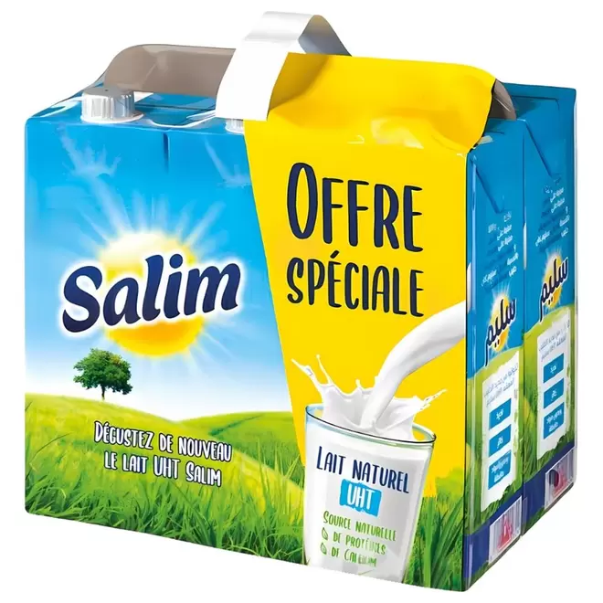 LAIT UHT ENTIER SALIM EN CARTON 1L X6