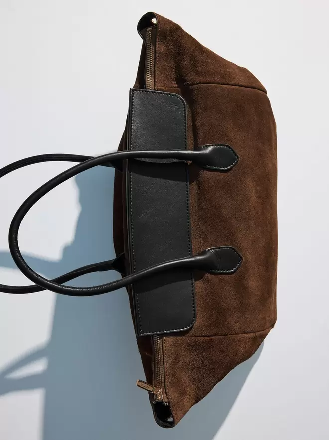 Sac shopper en cuir avec rabat et bandoulière