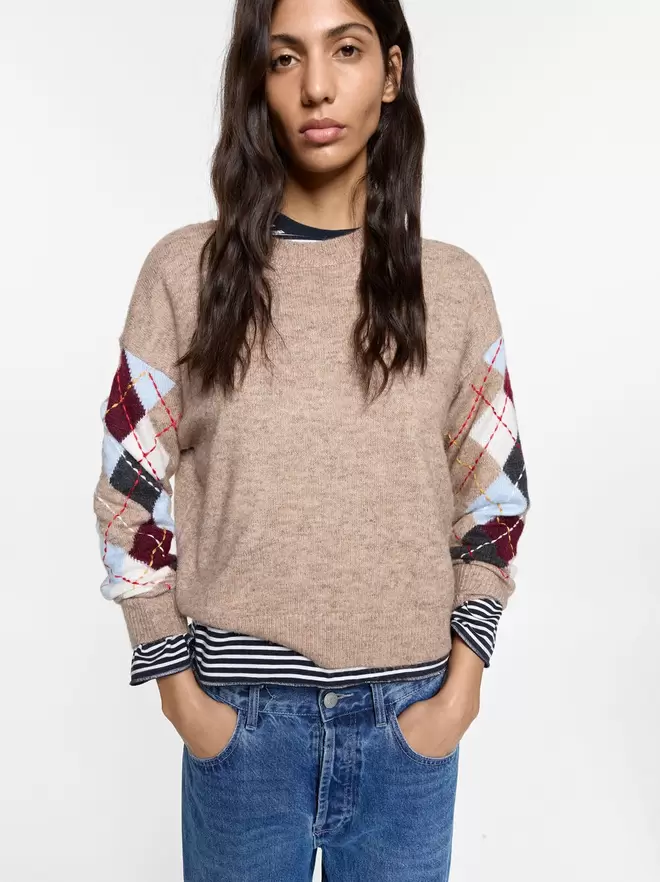 Pull en maille avec détail de losanges