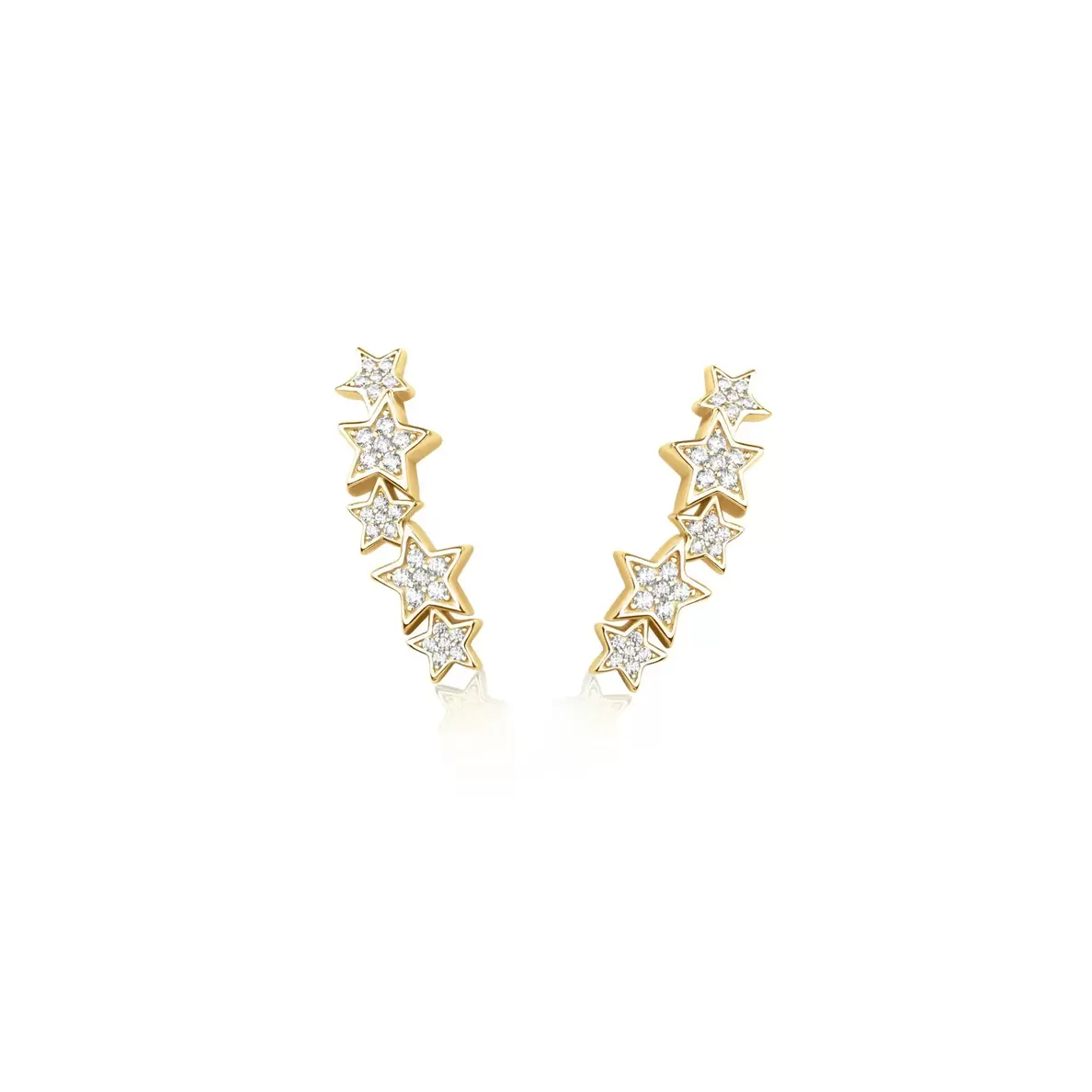 Boucles d'oreilles étoiles Excellence Plaqué Or 18K 3Mic