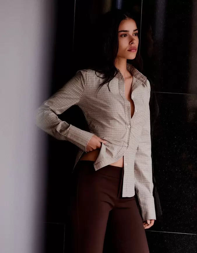 Chemise cintrée à manches longues