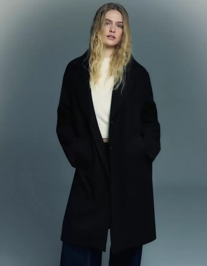 Manteau long toucher doux