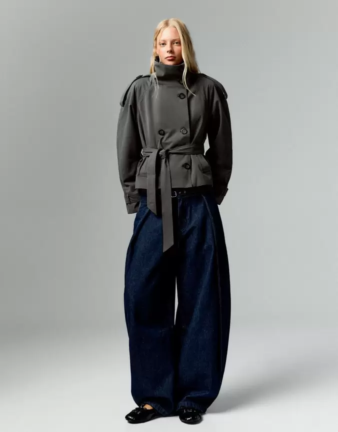 Trench col montant