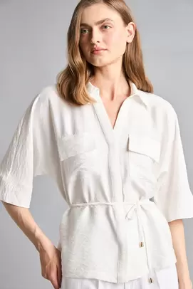 Chemise oversize à manches courtes
