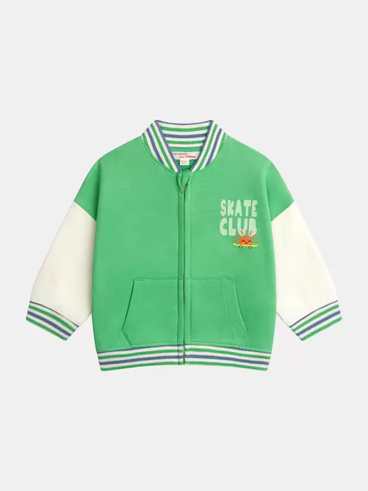 Gilet zippé "Skate Club" Vert Chance pour bébé garçon