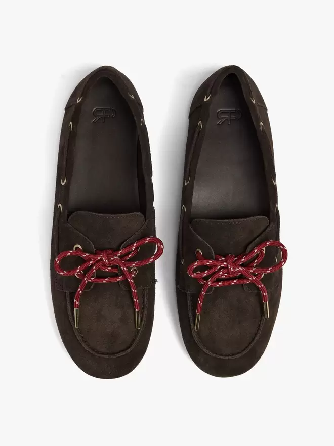 Mocassins en cuir à double lacet