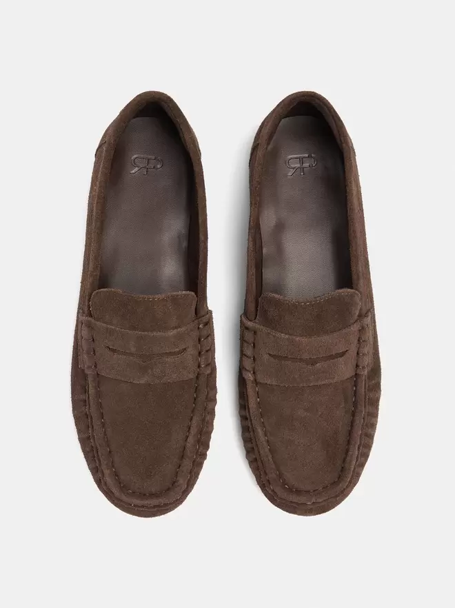 Mocassins en cuir avec masque