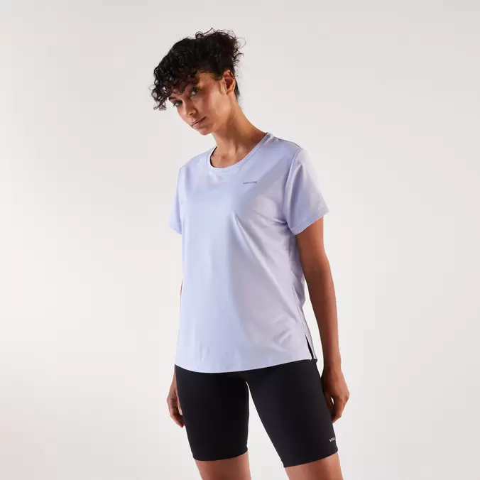 T-shirt running respirant Femme - KIPRUN Run 500 Dry violet