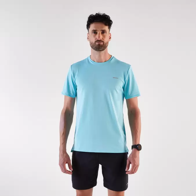 T-shirt de running Homme, Kiprun Run 500 graph bleu