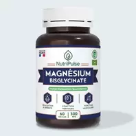 NutriPulse Magnésium Bisglycinate 300 mg – Relaxation, Fonction Nerveuse & Musculaire – 60 Gélules