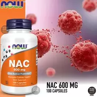 Now Foods NAC 600 mg avec selenium et molybdène, 100 capsules Sticker