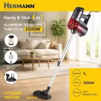 HERMANN Aspirateur 4 En 1 À Main 3500w À Fil, Technologie Sans Sac Cyclonique