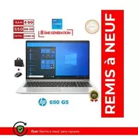 Hp حاسوب محمول Probook 650 كور i3 G3- الجيل السابع- 256 جيجابايت SSD- 8 جيجابايت رام - شاشة 15.6 بوصة- ضمان 6 أشهر - مجدد - AZERTY