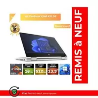Hp حاسوب محمول ProBook x360 435 G8 مع معالج Ryzen 7 Pro 5850U، ذاكرة 16 جيجا DDR4، قرص صلب 512 جيجابايت SSD، لوحة مفاتيح QWERTY، شاشة تعمل باللمس - مجدد
