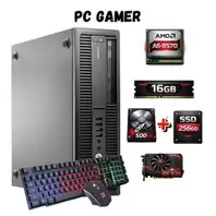 Hp PC Gamer - 16GB RAM - SSD 256GB + 500GB - Radeon RX 520 2GB - Gaming léger GTA V & Fortnite