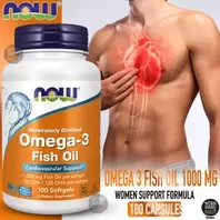 Now Foods Omega 3 Fish Oil,180 mg d'EPA/120 mg de DHA per Soft 100 Capsules