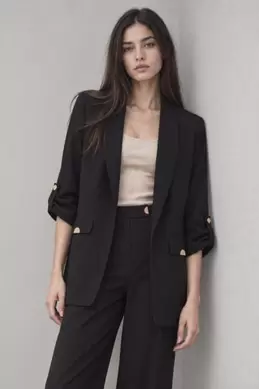 VESTE BLAZER À DÉTAILS DORÉS