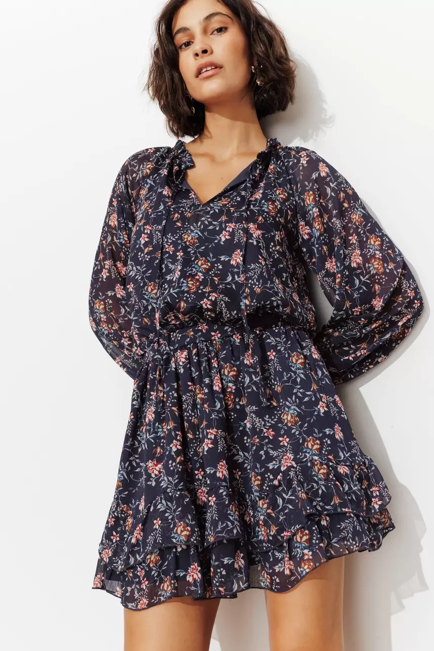 Robe courte imprimée Femme